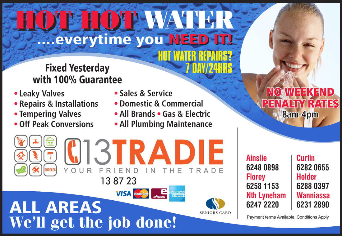 Yellow Pages Advertisement Canberra Directory  Hot Water 2015 . Adelaide, Brisbane, Canberra, Darwin, Melbourne, Perth, Sydney, Wollongong, Queanbeyan